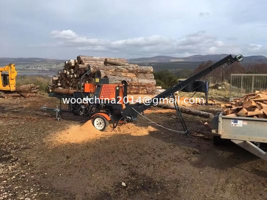 Kekuatan Dan Efisiensi E Mulai Gasoline Log Splitter Kayu Prosesor Kayu Pemotong Kayu