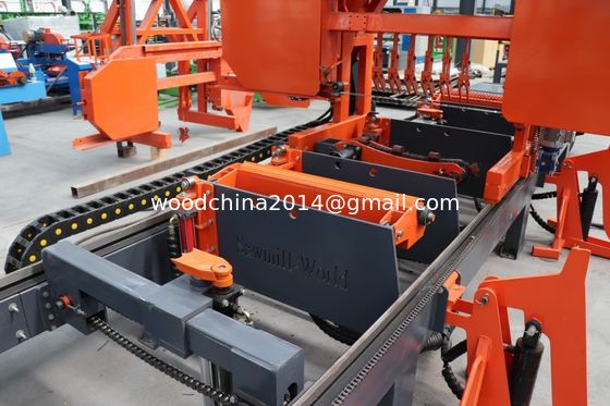 Mesin gergaji pita hidraulik horisontal otomatis untuk kayu 1000mm