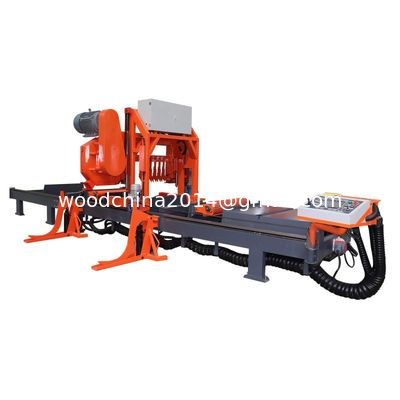 Mesin gergaji pita hidraulik horisontal otomatis untuk kayu 1000mm
