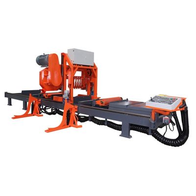 Mesin gergaji pita hidraulik horisontal otomatis untuk kayu 1000mm