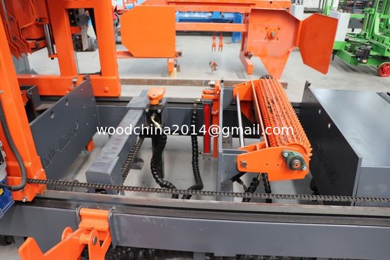 Mesin gergaji pita hidraulik horisontal otomatis untuk kayu 1000mm