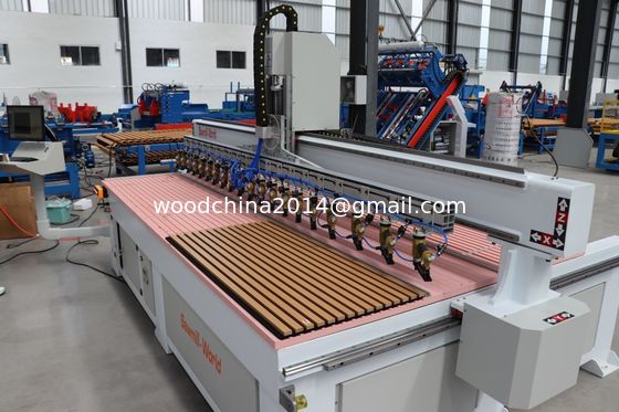 MDF Panel Tembok Langit-langit Proof Suara Disesuaikan 2400-3000mm Panel Akustik Nailing Mesin