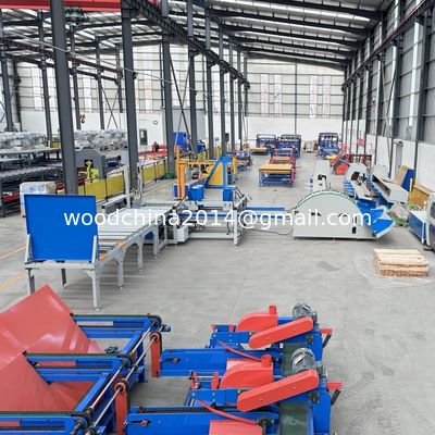 Papan Kayu Mesin tumpukan Kayu Palet otomatis Papan Kayu Pengangkutan Mesin tumpukan