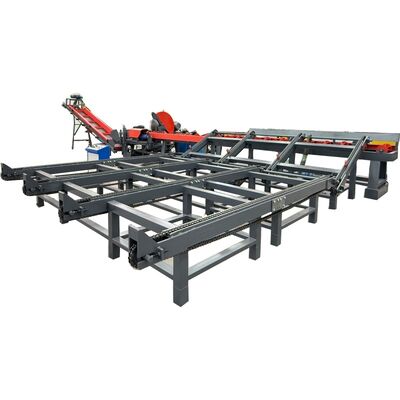 Heavy-Duty 50-Ton Hydraulic Firewood Processor dengan Diameter Log Max 600mm dan Aliran Kerja Baris perakitan yang sepenuhnya otomatis