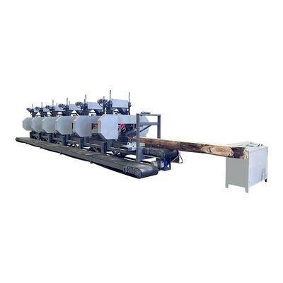 Resaw horizontal multi-head dengan ketinggian gergaji 2 sampai 300 mm dan diameter roda gergaji 700 mm
