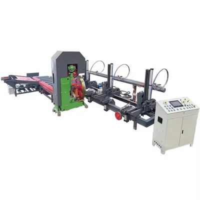 Vertical Band Saw Wood Cutting Machine MJ3210 Log Sawmill dengan Otomatis Carriage 1060mm Roda 30KW Motor