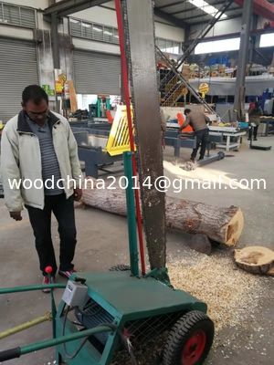 Portable Electric / Gagoline Wood Slasher Big Chain Saw Crosscut Saw Untuk Log Diameter 2,4 Meter