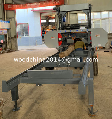 Best Selling mesin pemotong kayu pita melihat gergaji portabel Portable Wood Sawmill dengan Trailer Mobile