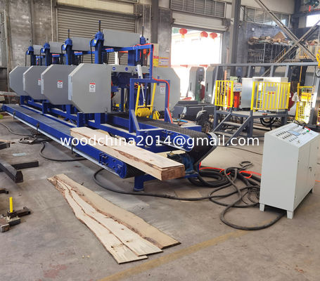 Multi Head Horizontal Resaw Bandsaw,Multi Blade Sawmill Machine 2 3 4 5 6 Kepala Horizontal Resaw Bandsaw