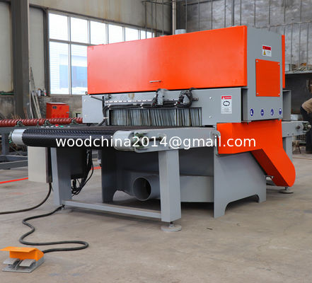 Twin Blade Board Edger Circular Sawmill With Infrared Light For Positioning