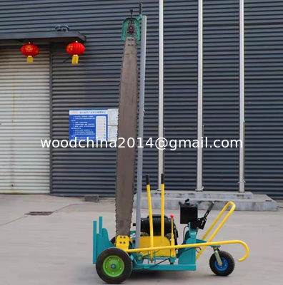 Portable Electric / Gagoline Wood Slasher Big Chain Saw Crosscut Saw Untuk Log Diameter 2,4 Meter